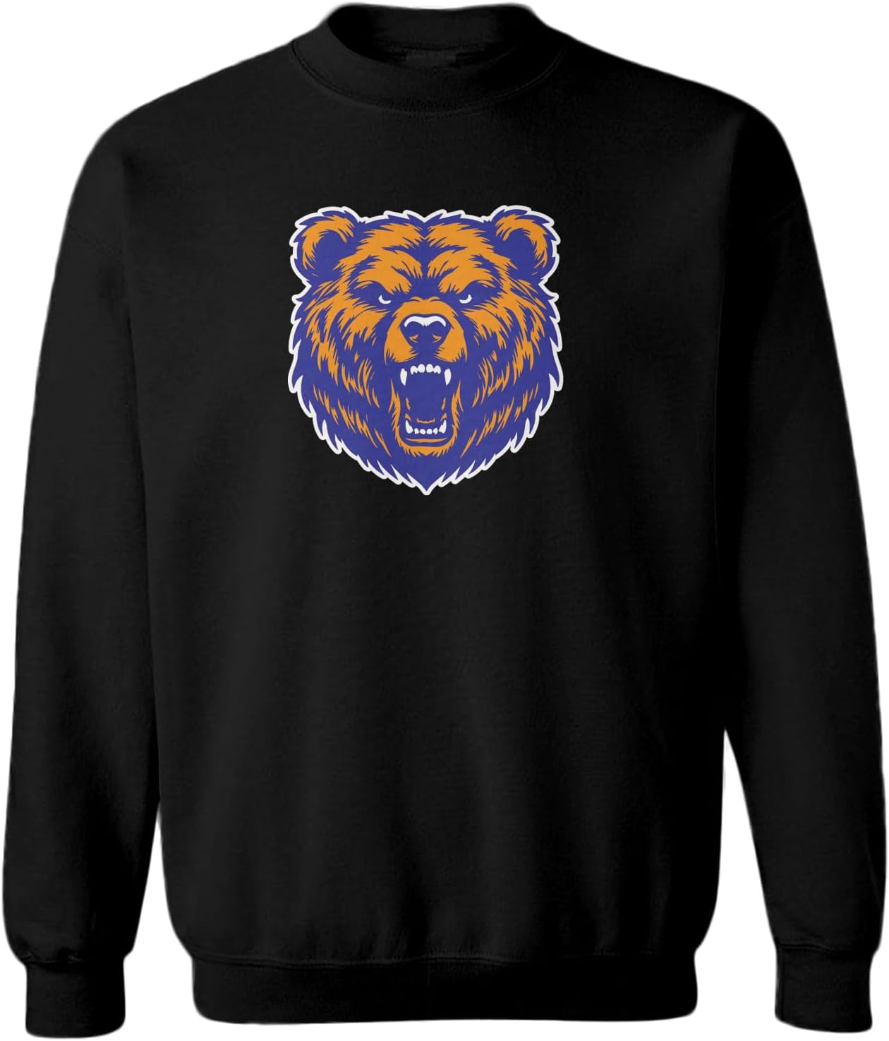 Angry Bear Face Head - Illinois Sports Toddler Fleece Crewneck Sweater