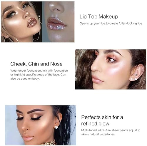 Fanlulu Liquid Highlighter Makeup,2022 The Newest Gold Liquid Face Eye Body C-Ontour Highlighter,Concealer Brightener Glow Shimmer Waterproof Smooth (Silver) #TOP2