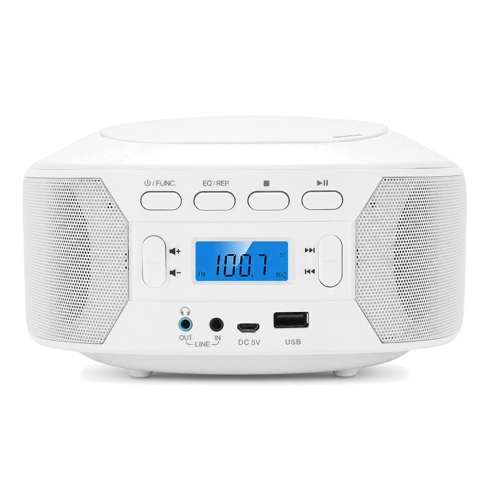 Portable CD Player, Bluetooth Handheld Compact Home Music Player with Top Loading, FM Radio USB AUX Input, Easy to Use (US Plug)-image-45