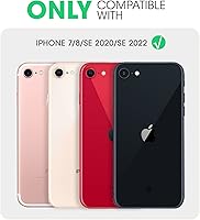 Vista 2 de i-Blason Ares - Funda para iPhone SE 2022 (3ª generación), [protector de pantalla integrado] Funda transparente resistente de doble capa para iPhone