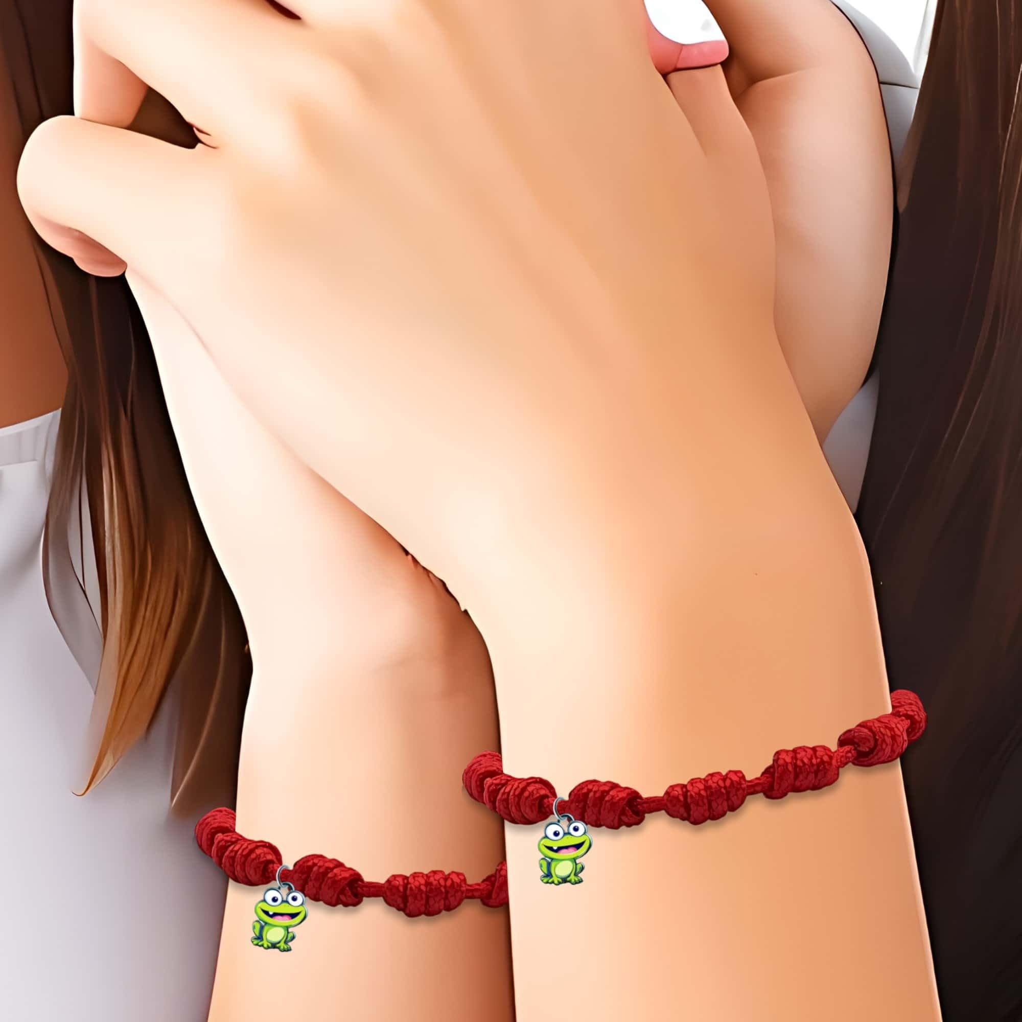 Pulsera 7 chakras con nudos roja para bebés y niños - Hilo rojo protección energía negativa contra el mal de ojo - Amuleto para la buena suerte - Talla pequeña