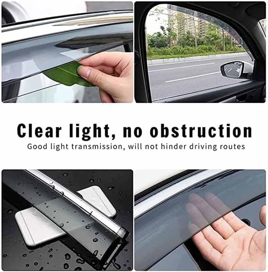 Car Windshield Rain Guards for Peugeot 4008 MK2-P84 2017-2024, Front Rear Window Wind Deflectors Visors Waterproof Deflector Windows Exterior Accessories