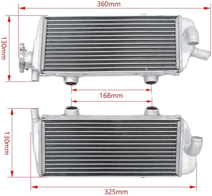 ラジエータークーラー冷却冷却液 2007-2016 SX XC XCW EXC TC TE 125 150 250 オートバイアクセ