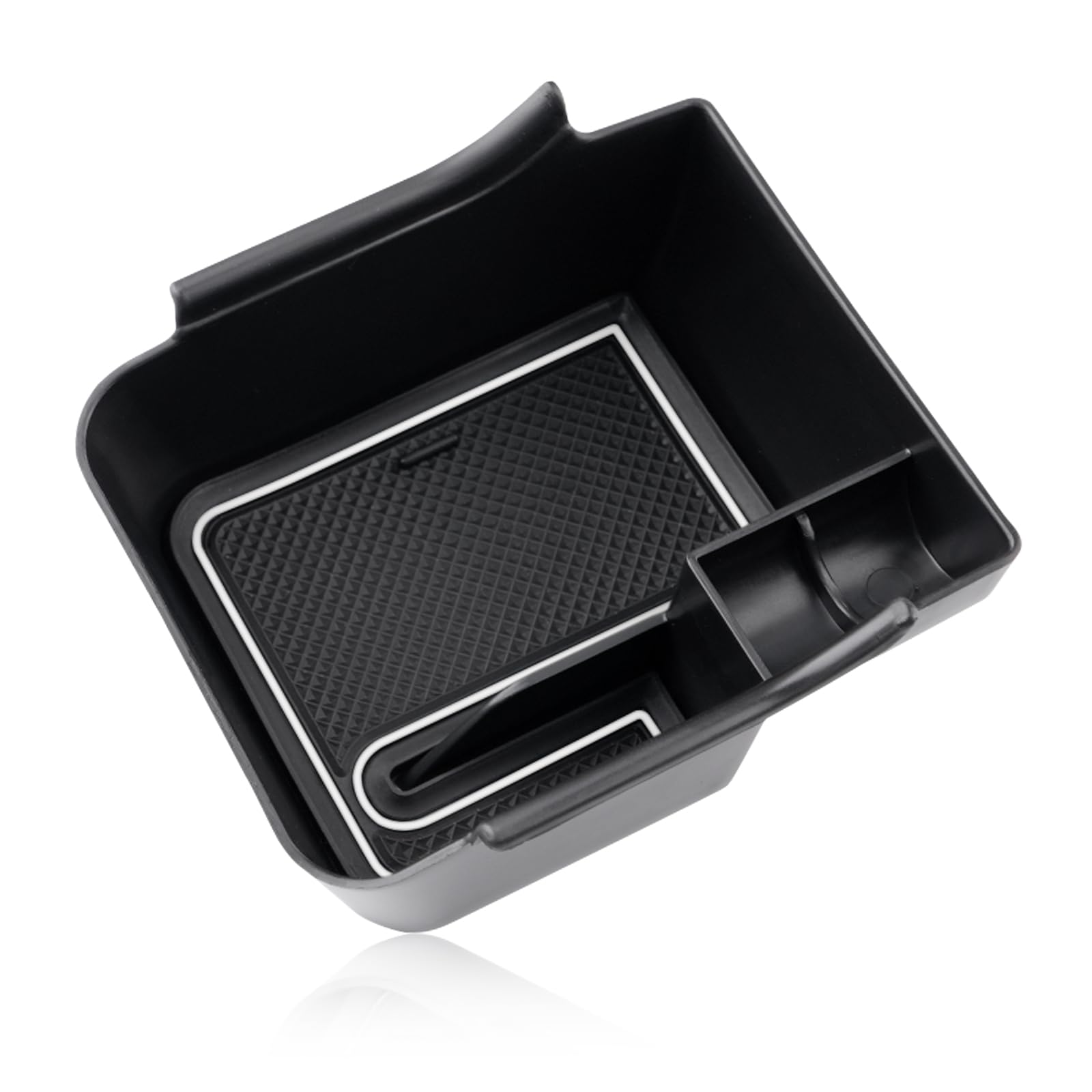 GAFAT Kompatybilny z VW Polo MK6/Taigo 2018-2025 2026, schowek na konsolę środkową, organizer polo z 6 podłokietnikami, tacą na rękawiczki, akcesoria Taigo (biały)