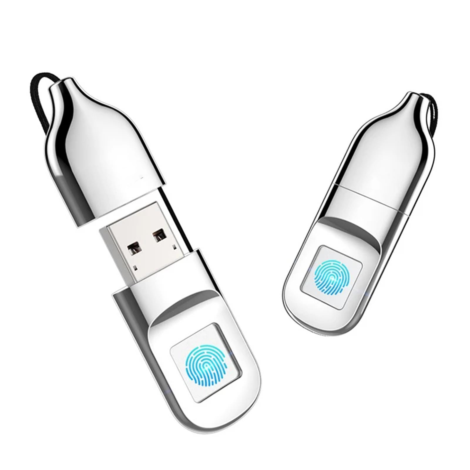 Chiavetta USB da 64 GB con crittografia delle impronte digitali con blocco USB 2.0 per Windows Linux Mac Laptop PC Memoria flash Disk Memory Stick