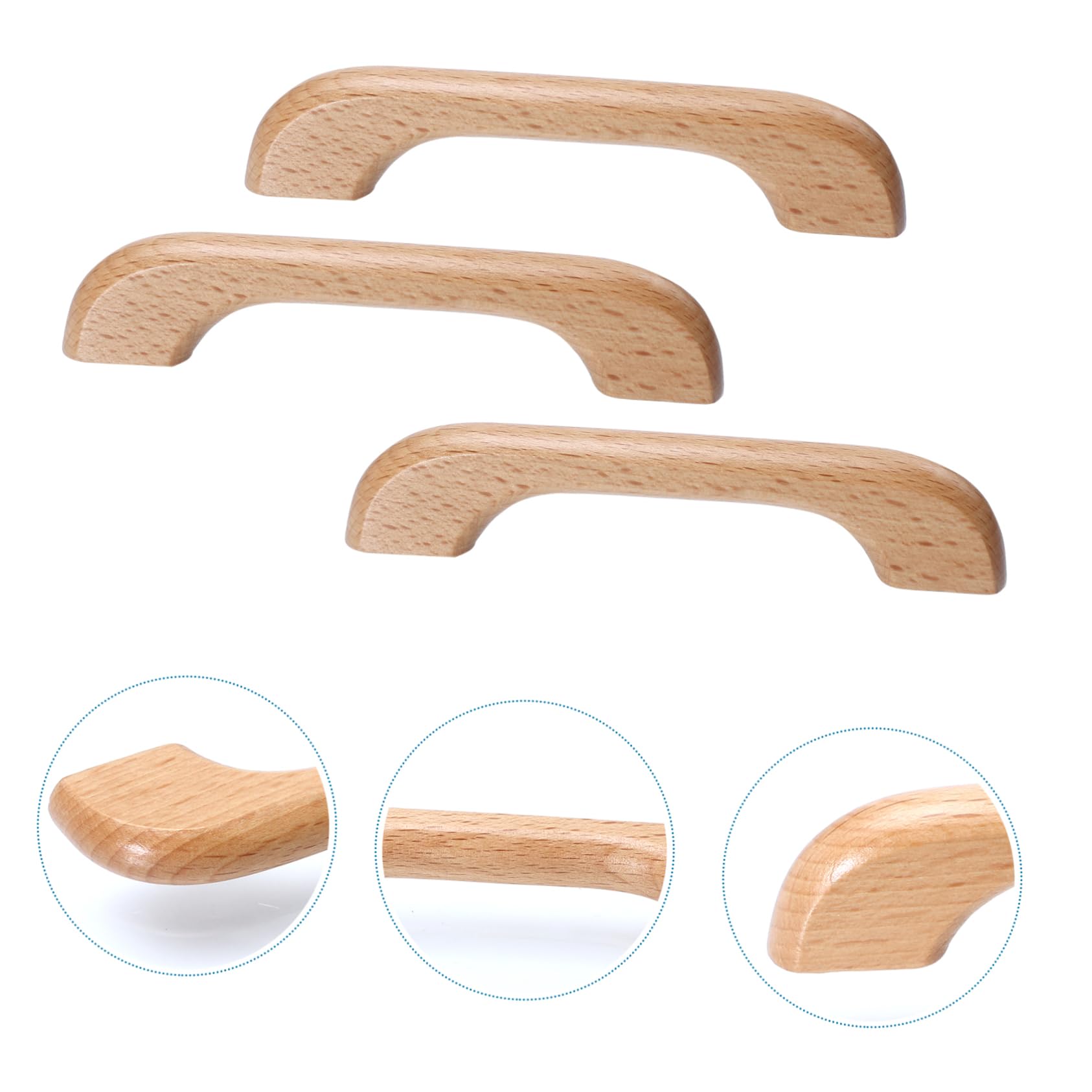 ORFOFE 6 Pomelli per Mobili in Legno, Interasse 96mm, Marrone, Facili da Installare, per Cassetti e Credenze, Stile Rustico