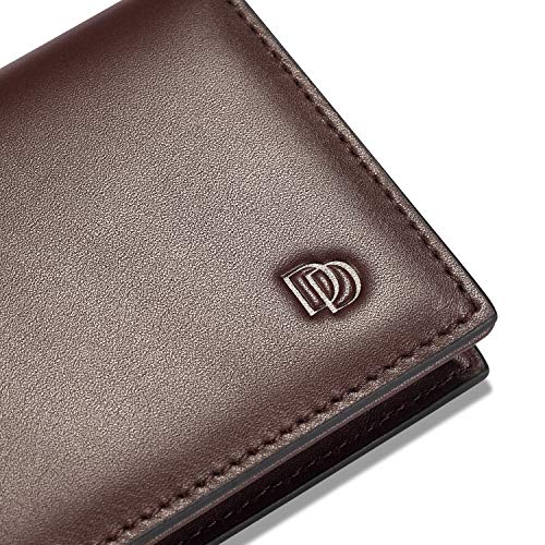Image of HISCOW Leather Business Card Holder Case - Full Grain Calfskin (Dieter Diez, Coffee)
