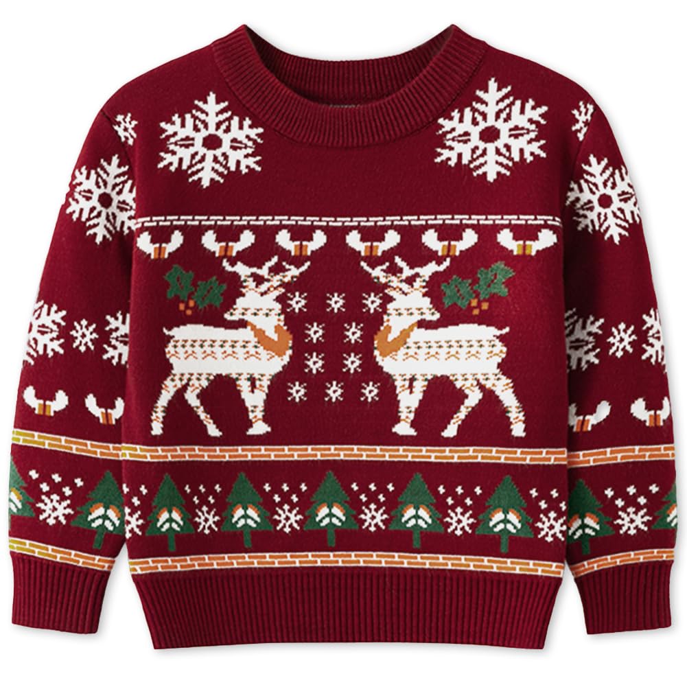 Remimi Kids Christmas Sweater for Toddler Girls Boys Holiday Pullover Top