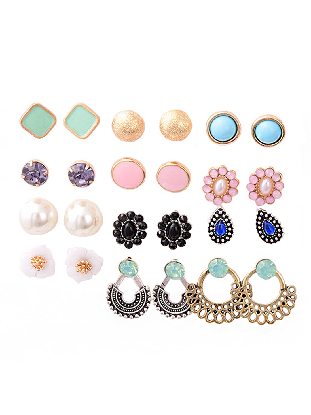 See full amazon price history chart for Yellow Chimes Stud Earrings for Women Set of 12 Pairs Multicolor Stones Colourful Combo Stud Earrings For Women and Girls Yellow Chimes Stud Earrings for Women Set of 12 Pairs Multicolor Stones Colourful Combo Stud Earrings For Women and Girls (B09P5B7GM4) Amazon Price History, Amazon Price Tracker
