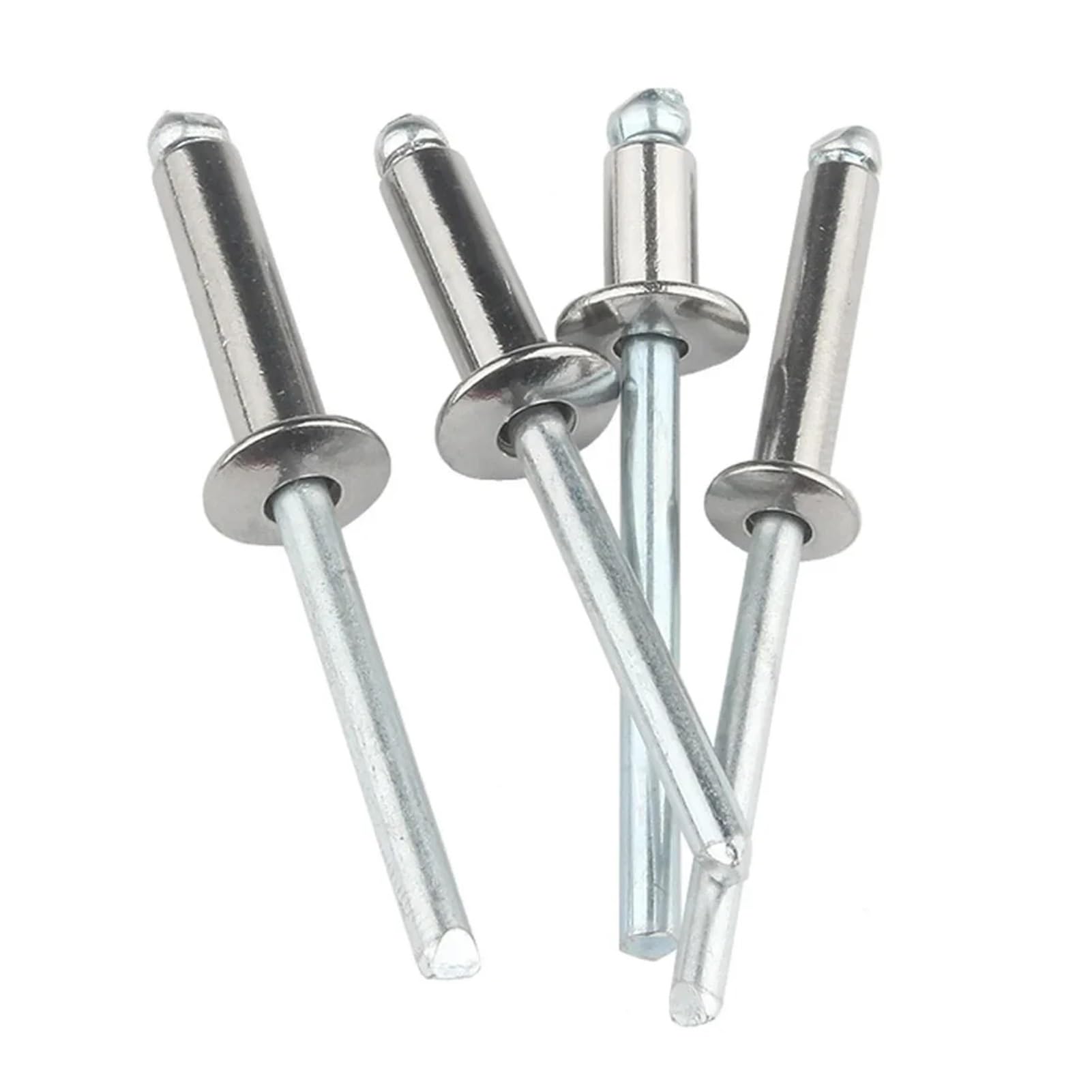 remaches ciegos, Remaches ciegos 10-50 Uds cabeza de cúpula aluminio mandril acero clavo extracción M2.4 M3.2 M4 12mm(8mm,M4 (50pcs))