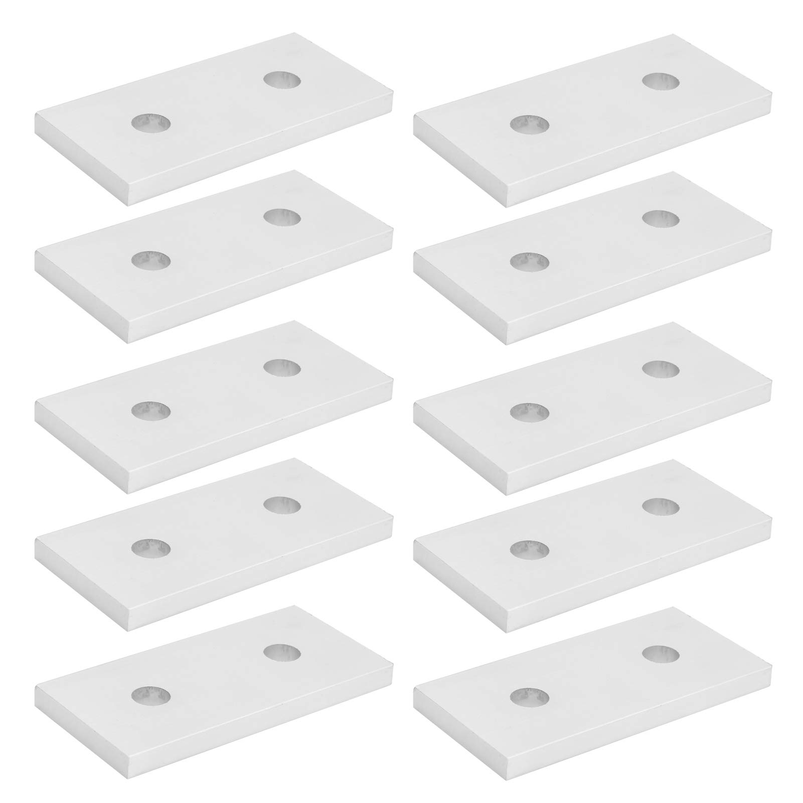10 Pezzi Piastra Giunzione Alluminio 4040 per Connessione Verticale 2 Fori Superficie Ossidata Dimensioni 80x38mm Spessore 6mm Profili Struttura Telaio per Montaggio Strutturale in Alluminio