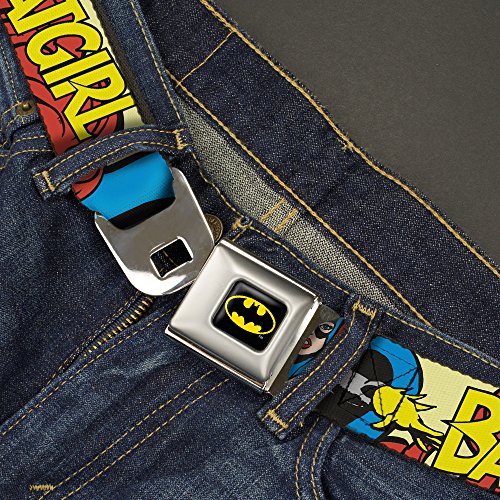 Buckle-Down Seatbelt Belt - BATGIRL in Action w/Face C/U - 1.0" Wide - 20-36 Inches in Length2