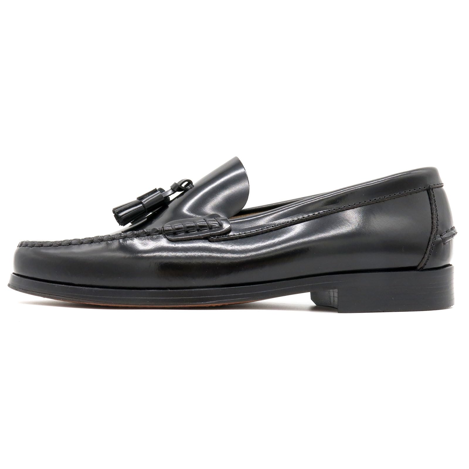 Mocasines Hombre Piel Tassel Loafer Zapatos Business con Borlas & Suela de Cuero