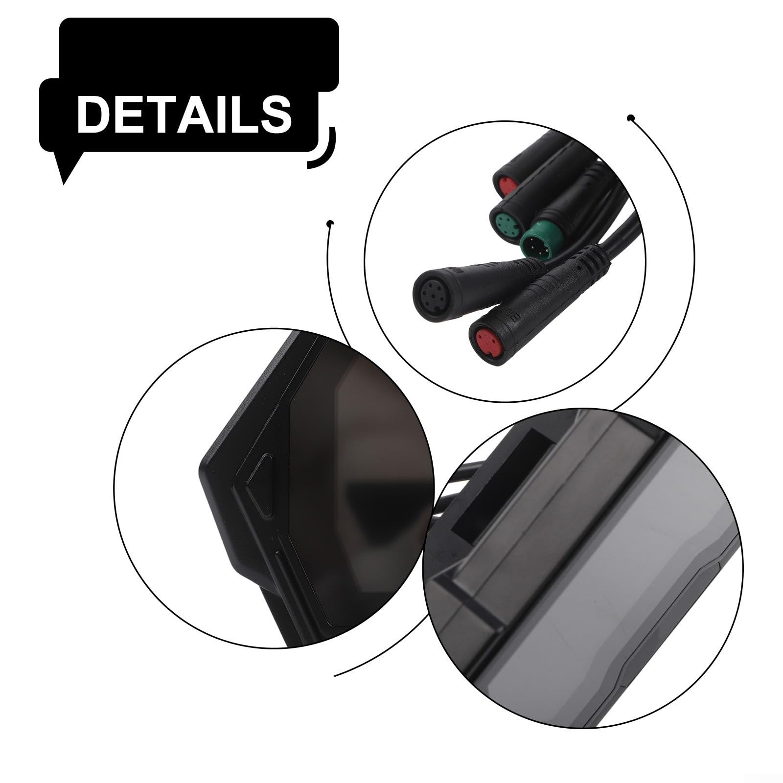 Cruscotto LCD per scooter elettrico, con schermo trasparente e connettore impermeabile per Kukirin G2Pro/Max/Master per modelli G3Pro (FEIMI-16)