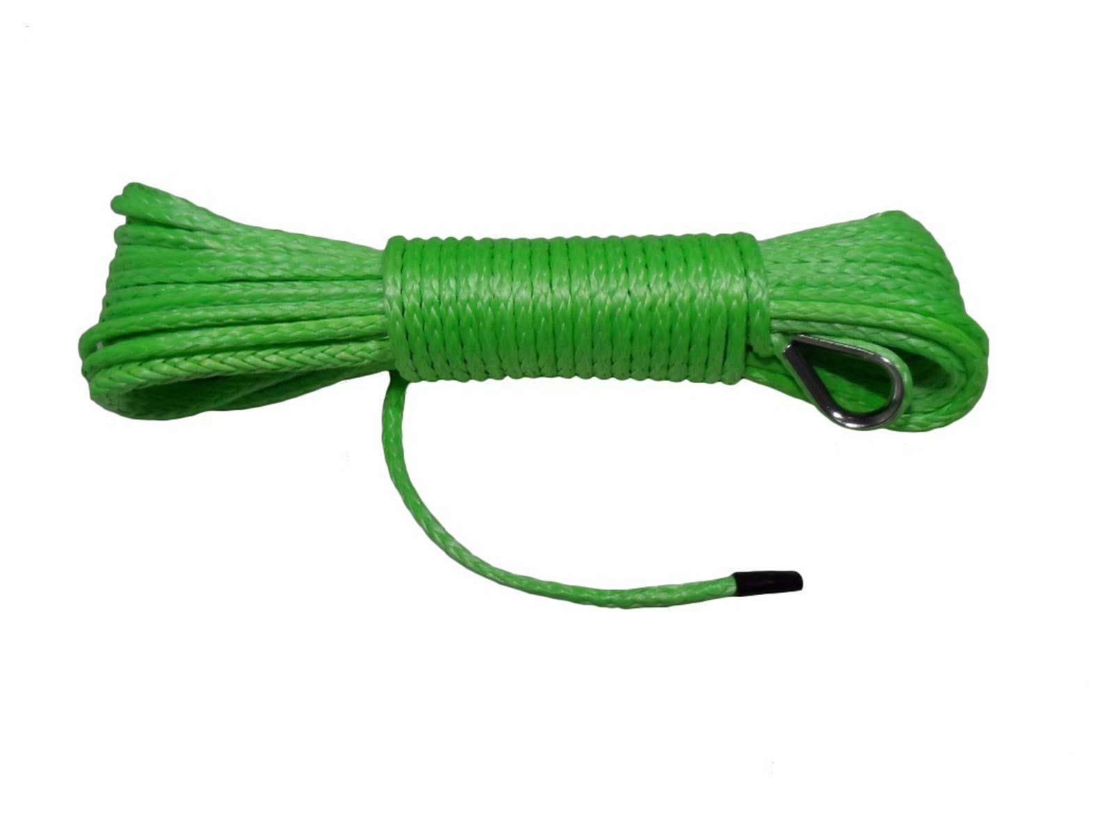 Winch Rope, Green 5mm*15m Winch Line,3/16"*50ft Synthetic Winch Cable Rope,Boat Winch Cable,Off Road Rope 4500lbs