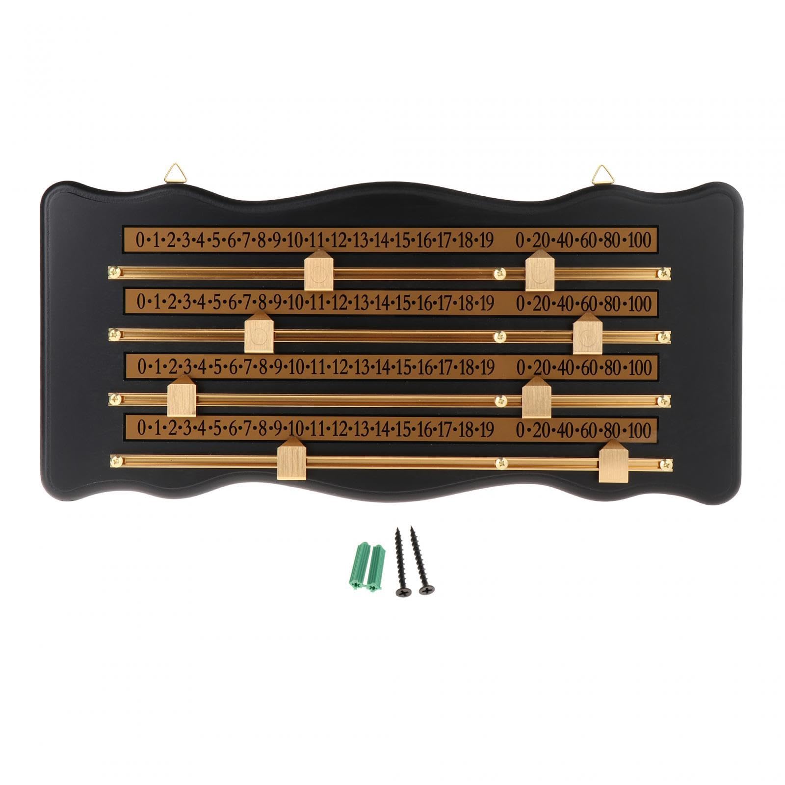 Tabellone Segnapunti da Parete per Shuffleboard, Attrezzatura Arbitrale, Tabellone Segnapunti in Legno per Biliardo.