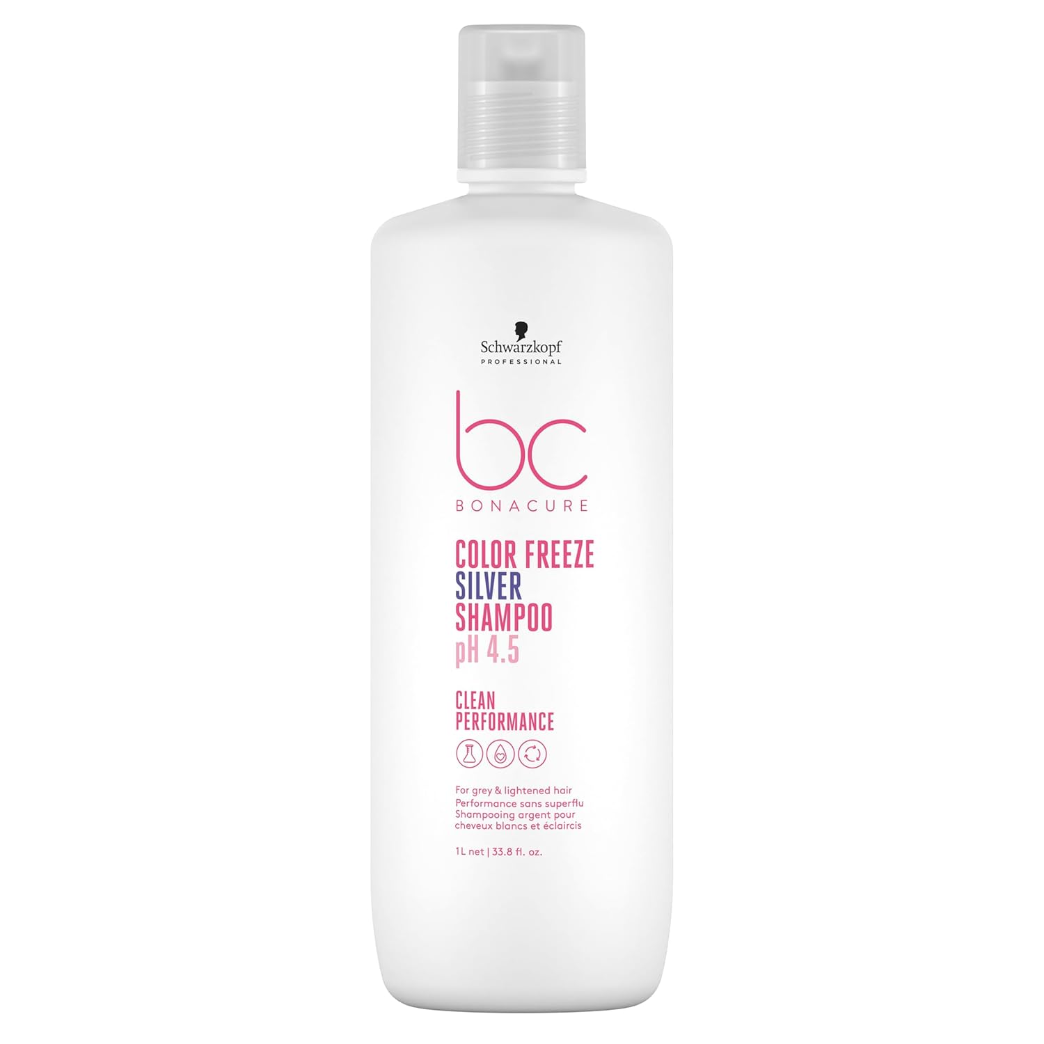 Schwarzkopf Professional Shampoo Matizador Bc Bonacure Clean Performance Color Freeze Silver 1L