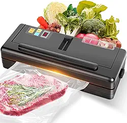 Seladora Vacuo para 110V-220V, Embalagem a Vácuo Portátil Alimentos, Seladora a Vacuo para líquidos, a Vácuo com Reservatório Alta Performance