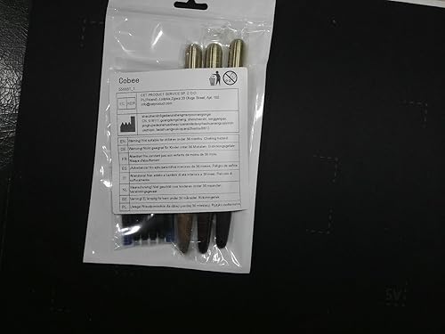 Miniatura 8 de Cobee Juego de plumas estilográficas de madera vintage, 3 bolígrafos estilográficos hechos a mano de madera de lujo de 0.020 in con 6 cartuchos de