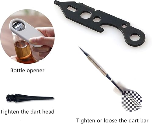 Miniatura 5 de ZRM&E 2 unids Accesorios de dardos Montaje de varilla de aluminio Dart Head Handling Dart Tools Llave de dardos para carga y descarga de varilla de