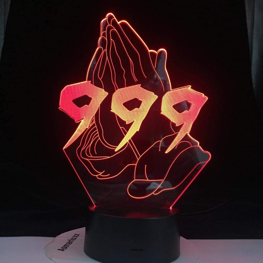 3D Illusion Lamp Led Night Light No-Vanitys 999 Cried Baby Get Cake Die Young Love All Design Children's Birthday Holiday Gifts -Remote Control