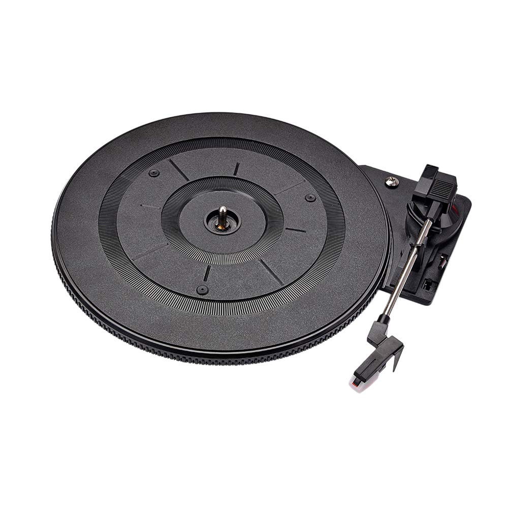 Platine Vinyle Vintage Portable Noir Préamplificateur Intégré