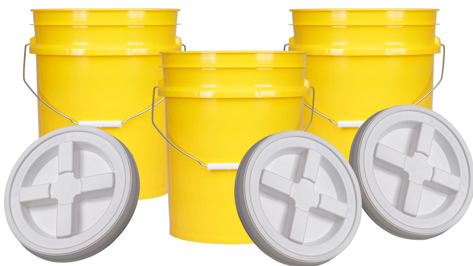 House Naturals 5 Gallon Yellow Bucket With Screw On Lid