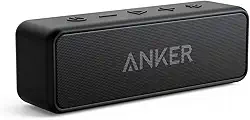 Anker soundcore 2 Caixa de Som Bluetooth Portátil com 12W de Som Estéreo, Bluetooth 5, BassUp, à Prova d'Água IPX7, 24 Horas de Reprodução, Emparelhamento Estéreo Sem Fio, Ideal para Casa e Viagens