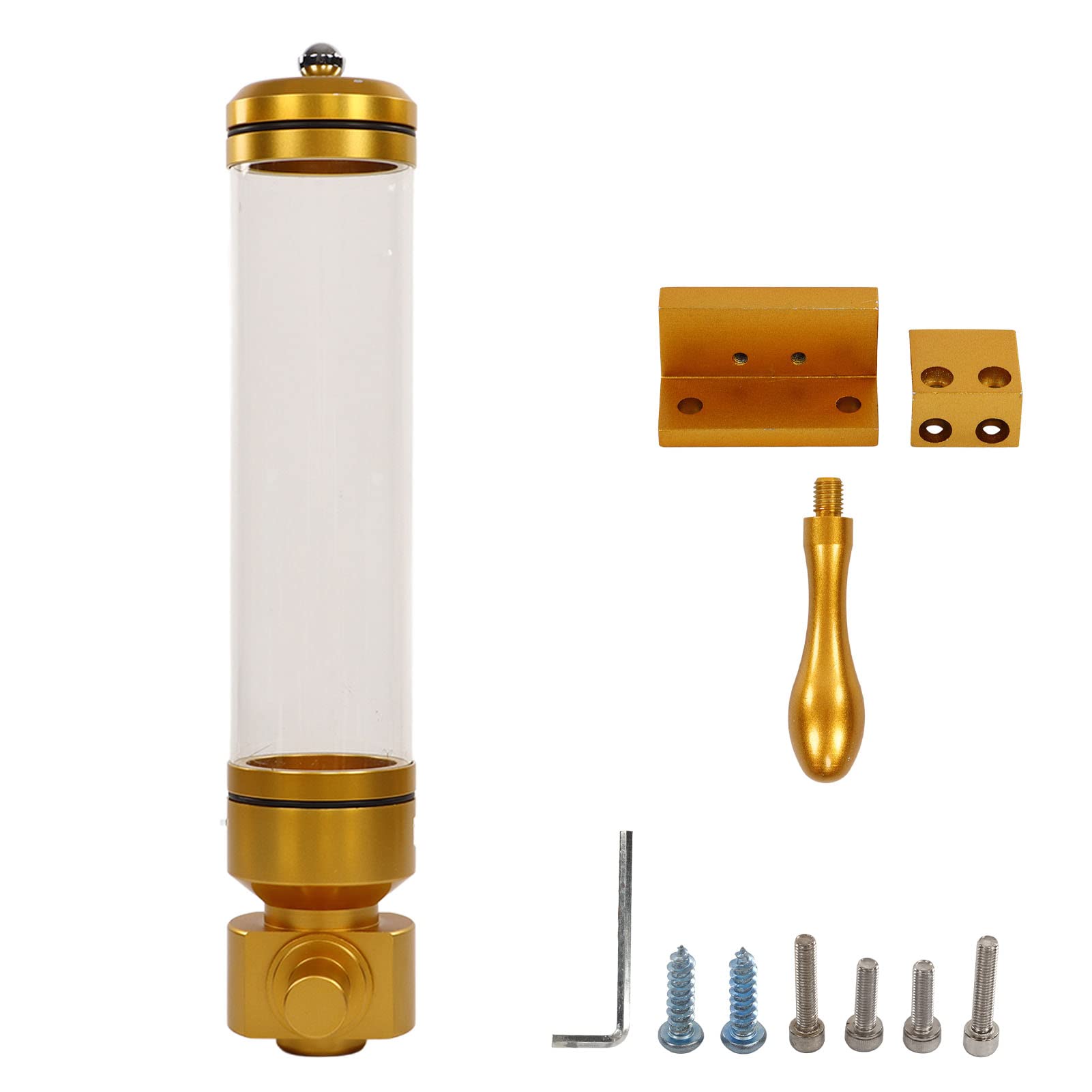 Qcwwy An der Wand Montierter Getreidespender, Acryl-Aufbewahrung für Kaffeebohnen, Vorratsdose mit Großem Fassungsvermögen für Nüsse und Snacks, Perfekt für die Organisation in der Küche (GOLD)