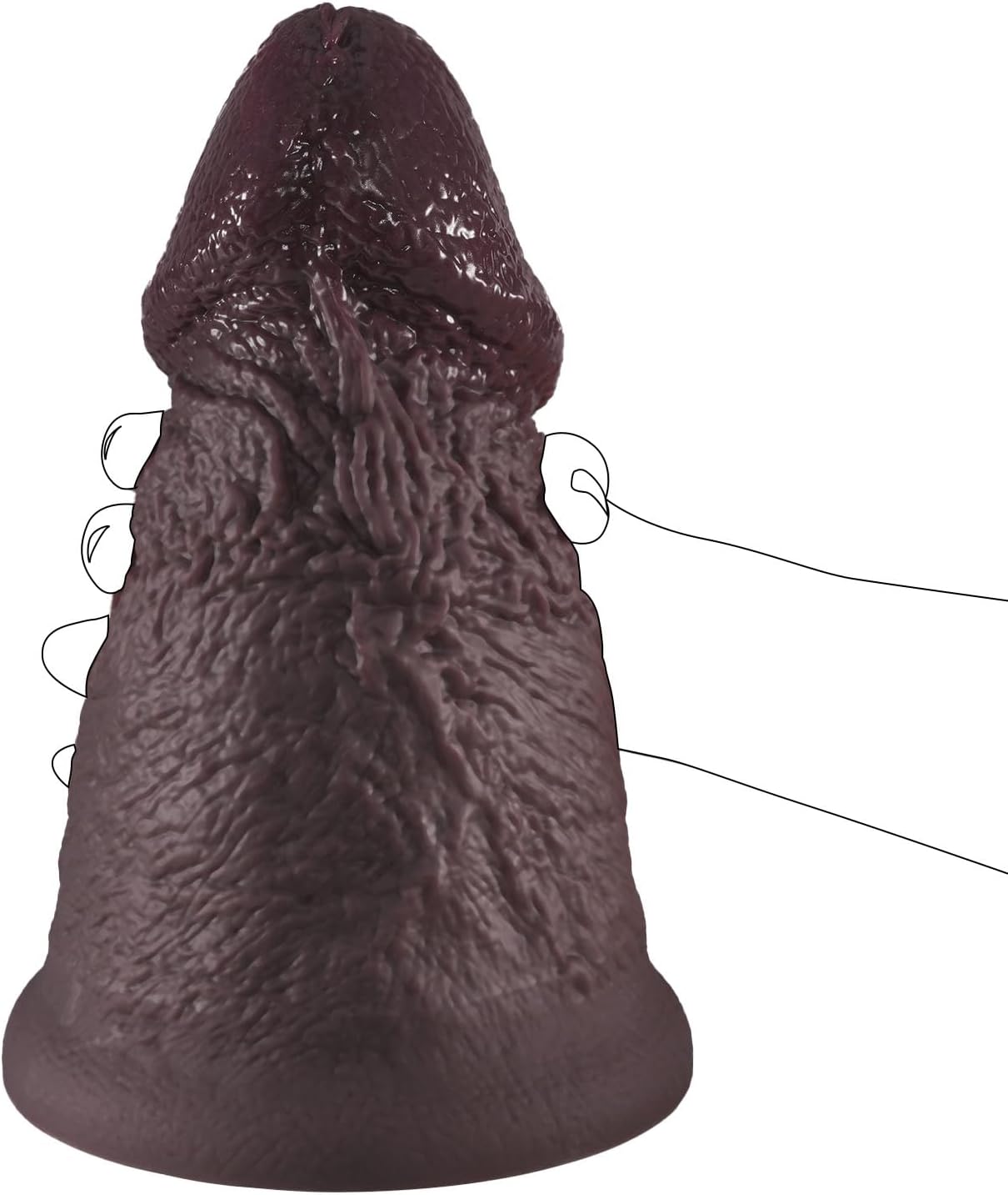 4.6 Inch Diameter Extra Wide Huge Dildo, 9.44 Inch Thick Realistic Short Dildos with Suction Cup, Silicone Large Butt Plug for P-Spot Stimulation, XXXL Giant Fat Dildo for Experienced Players