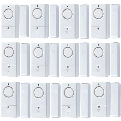 Window Door Alarm for Kids Personal Home Security with Chime for Room, RV, Office, Business Safe (12Pack)