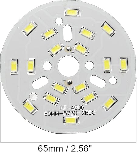 Miniatura 2 de uxcell Bombilla de chip LED 300mA 9W 18 LEDs 5730 dispositivos montados en superficie Módulo de aluminio Tablero blanco puro Super brillante 2.559