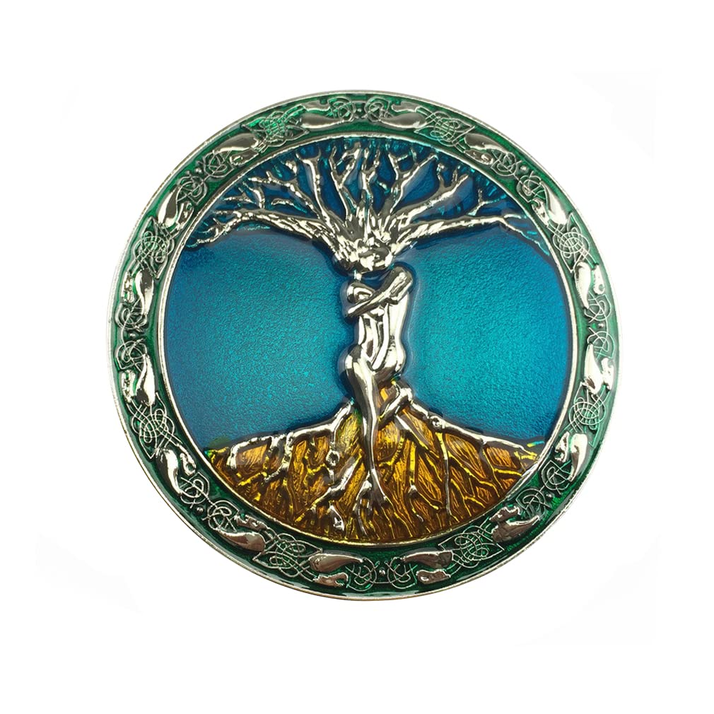 DTSMEOIC DT Men's Western Cowboy Celtic Tree Of Life Roots Branches Round Belt Buckle,Gift for Birthday,Christmas Day,Thanksgiving Day (2)