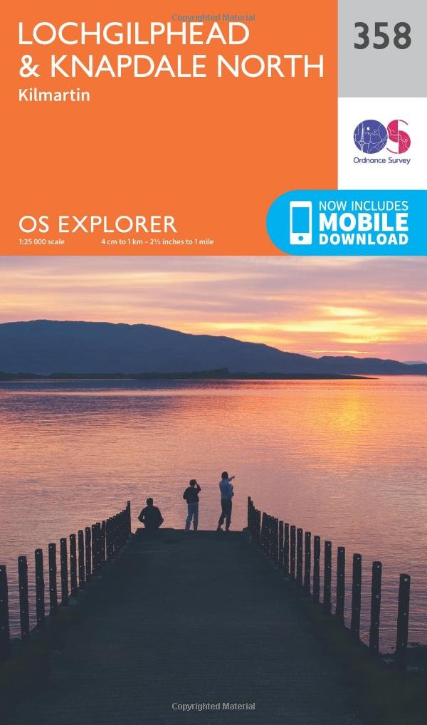Lochgilphead & Knapdale North Map | Kilmartin | Ordnance Survey | OS Explorer Map 358 | Scotland | Walks | Hiking | Maps | Adventure