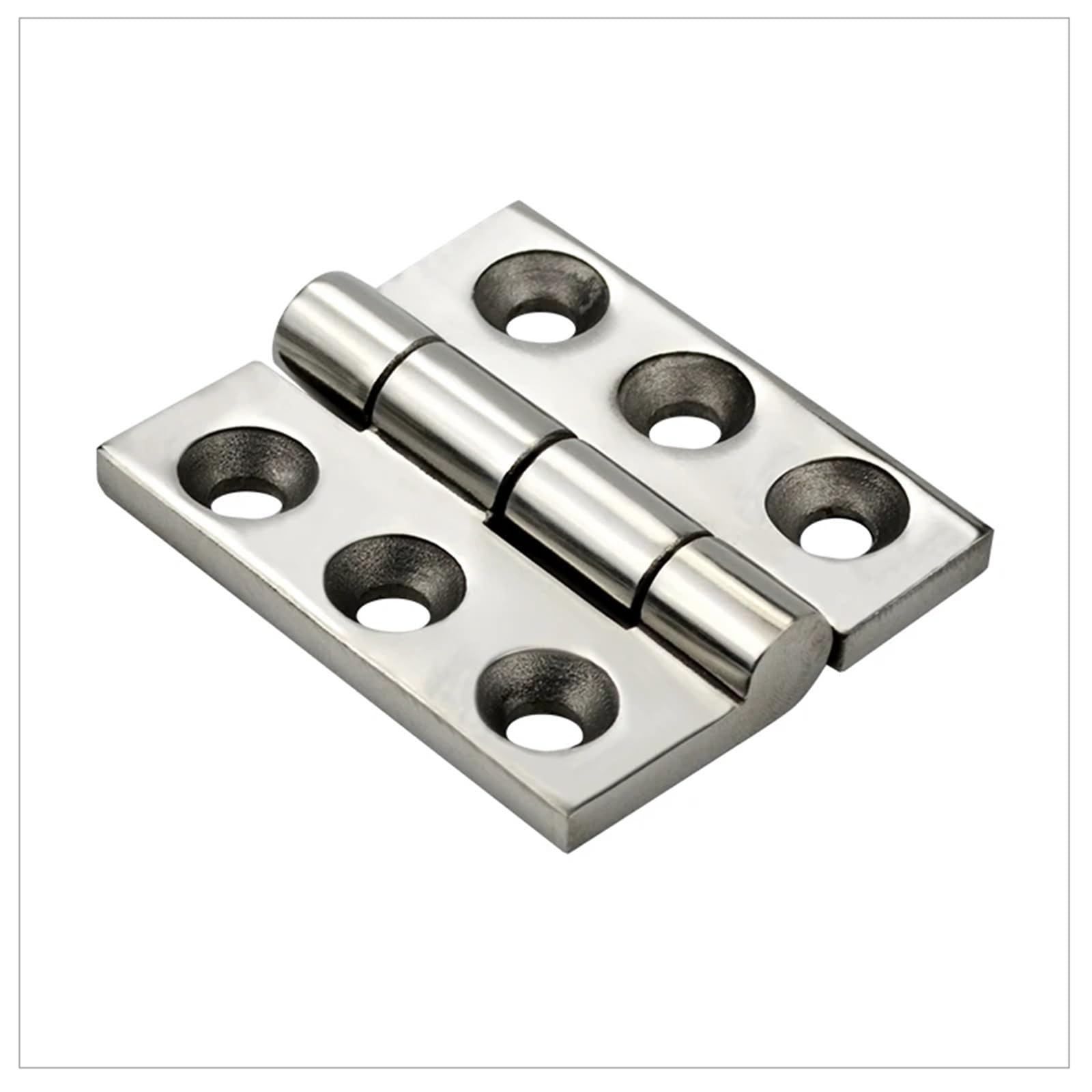 Charnière porte mécanique inox 304 avec contre-alésage pour stopper le jeu du battant