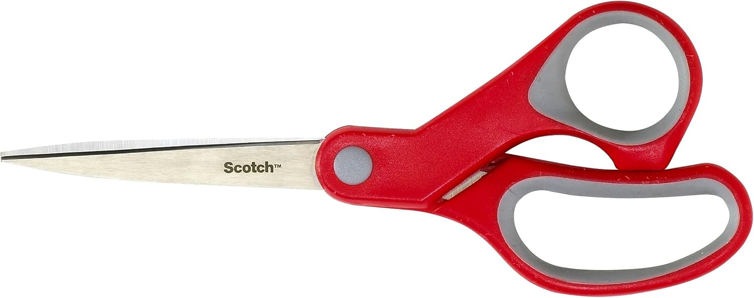 Scotch 8" Multi-Purpose Scissors, 2-Pack, Great for Everyday Use (1428-2) 2 Count Standard Packaging