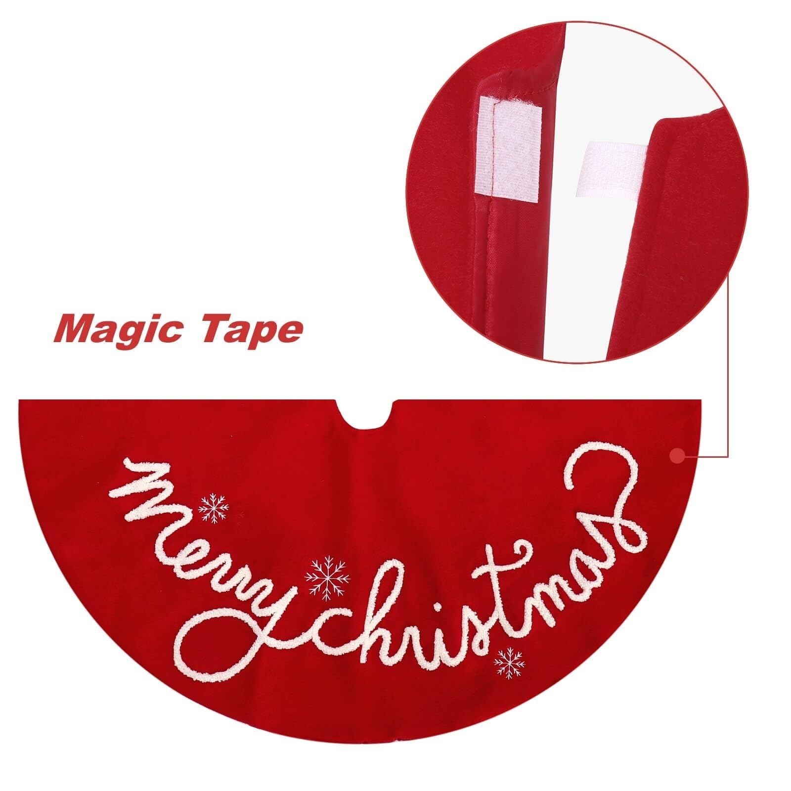Spódnica Choinkowa Vintage Spódnica Choinkowa Z Literami Do Wystroju Domu Wakacyjnego Xmas Kreatywna Dekoracja Świąteczna Dywanik na Choinkę(32inch)