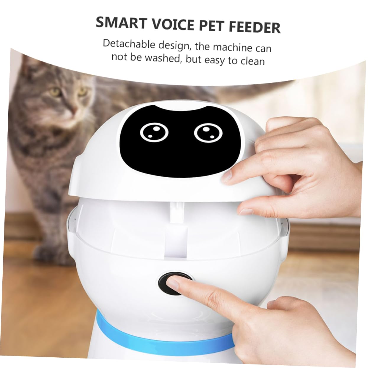Distributore Automatico Cibo Per Gatti e Cani in Alimentazione Programmabile Con Timer Digitale e Registratore Vocale Usb Pet Feeding Dispenser Intelligente