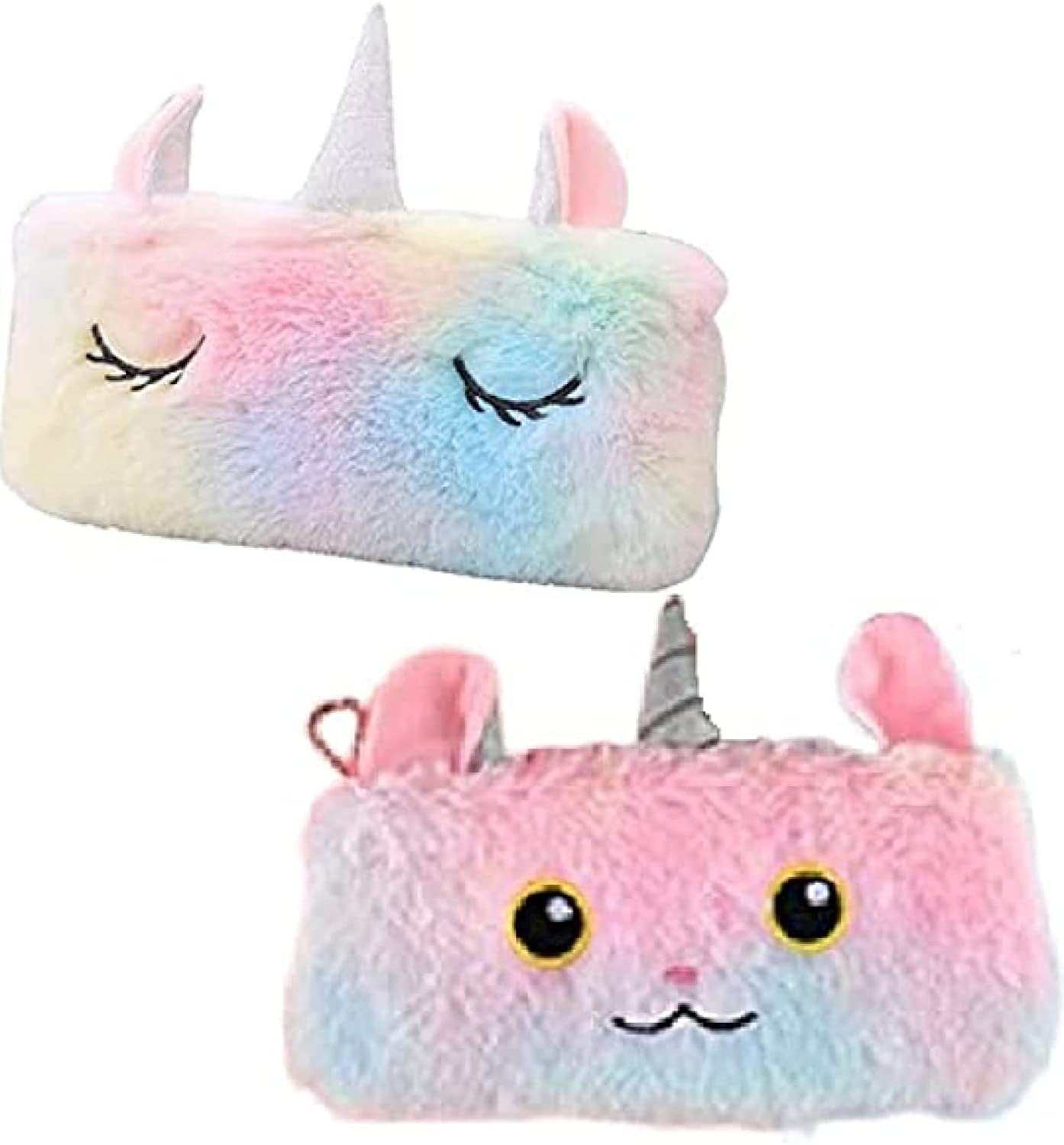 Ak Store 2-Pack Unicorn Fur Pouches Pencil Cases For Kids Girls Student Pen Eraser,Women Storage Bag Make Up & Phone,Unicorn Pouch Kit Random Design (Pink) (B0BLGK9R1K) Amazon Price History, Amazon Price Tracker