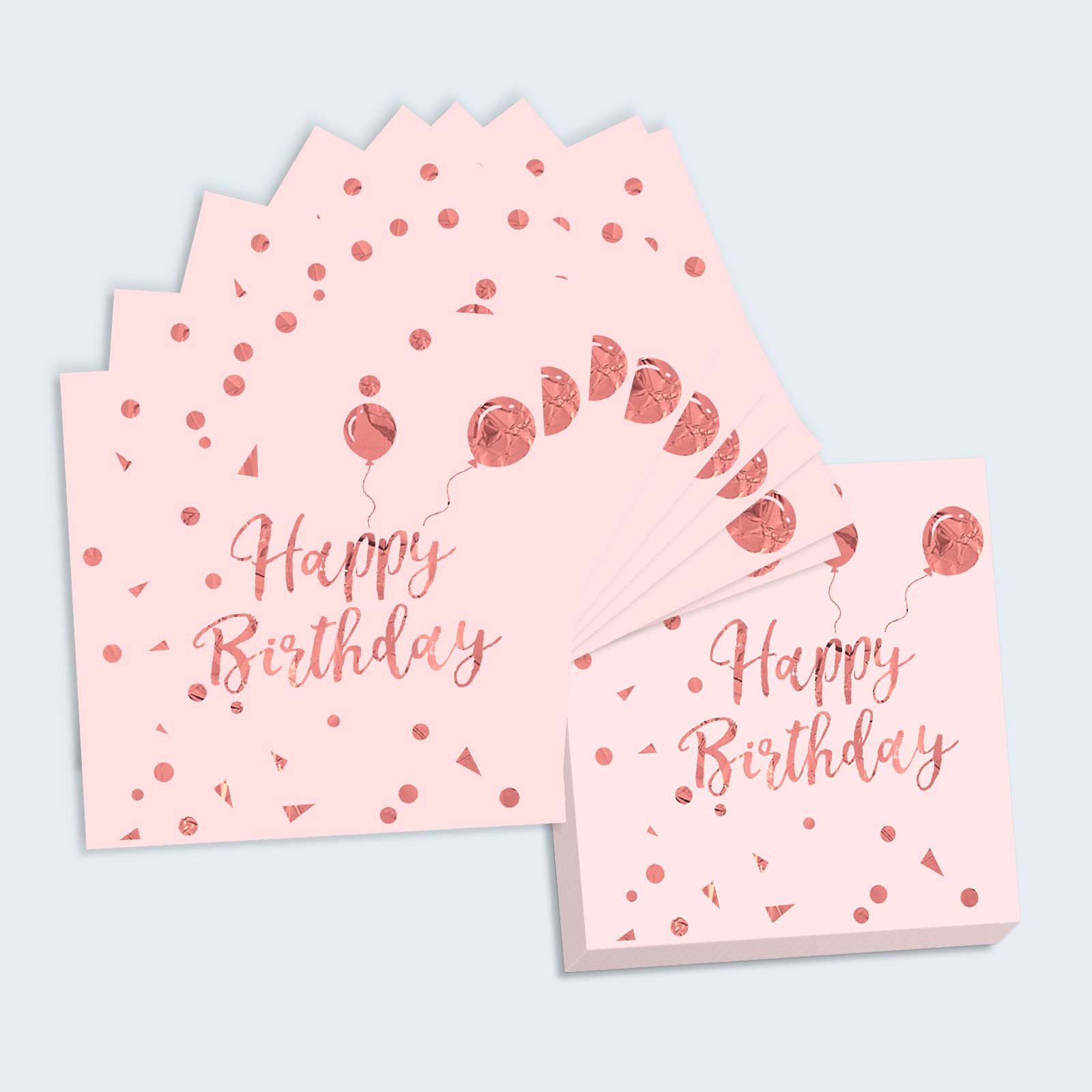 60 Serviettes En Papier Or Rose 18 Ans - Double Couche 16,5x16,5 Cm Pour Fille, Anniversaire Spécial