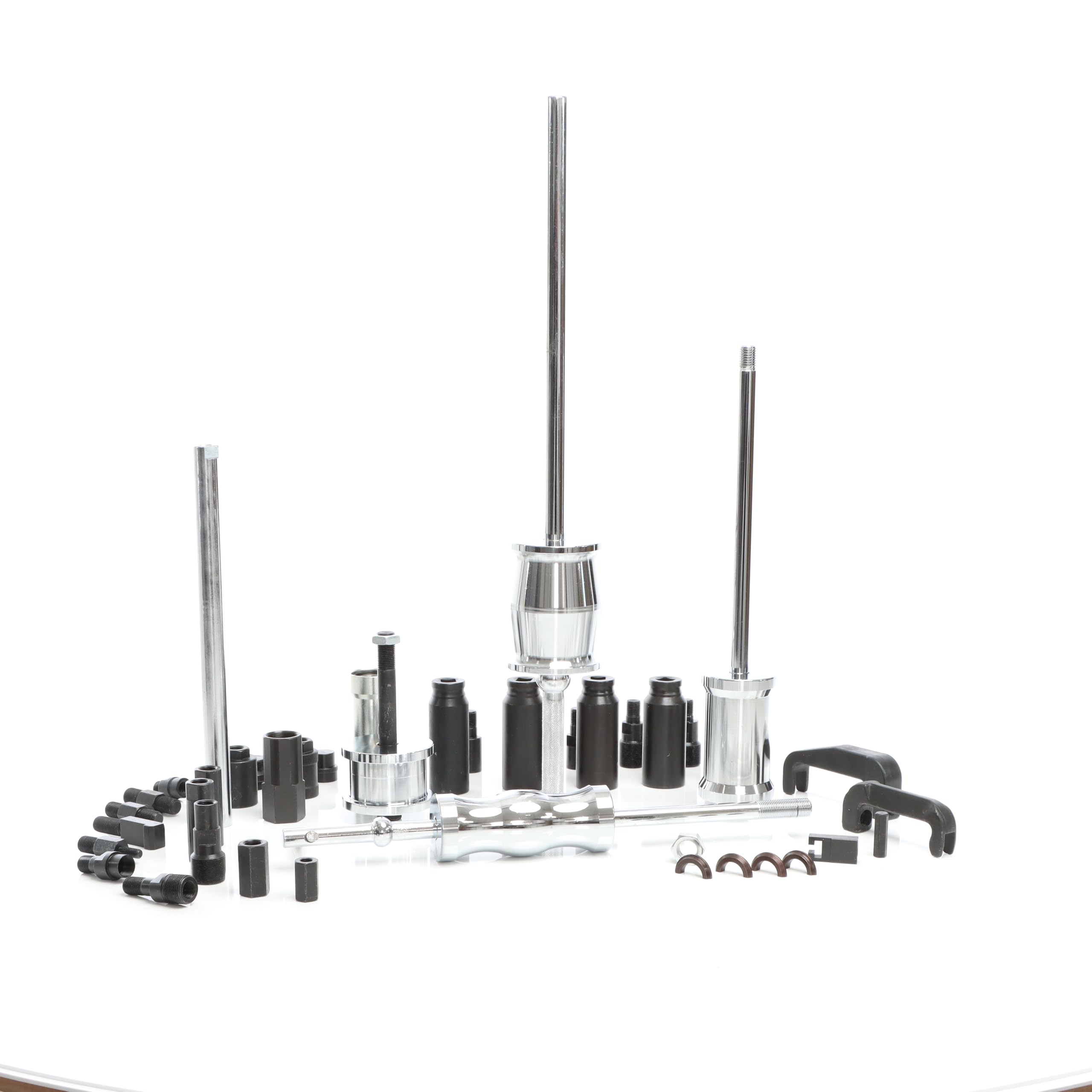 WilTec Coffret de 40 pcs. d’extracteurs d’injecteur CDI - avec 3 Marteau à Coulisse & Adaptateurs - Garage Dépannage - Outillage arrache-injecteurs Démontage Comptabilité Large