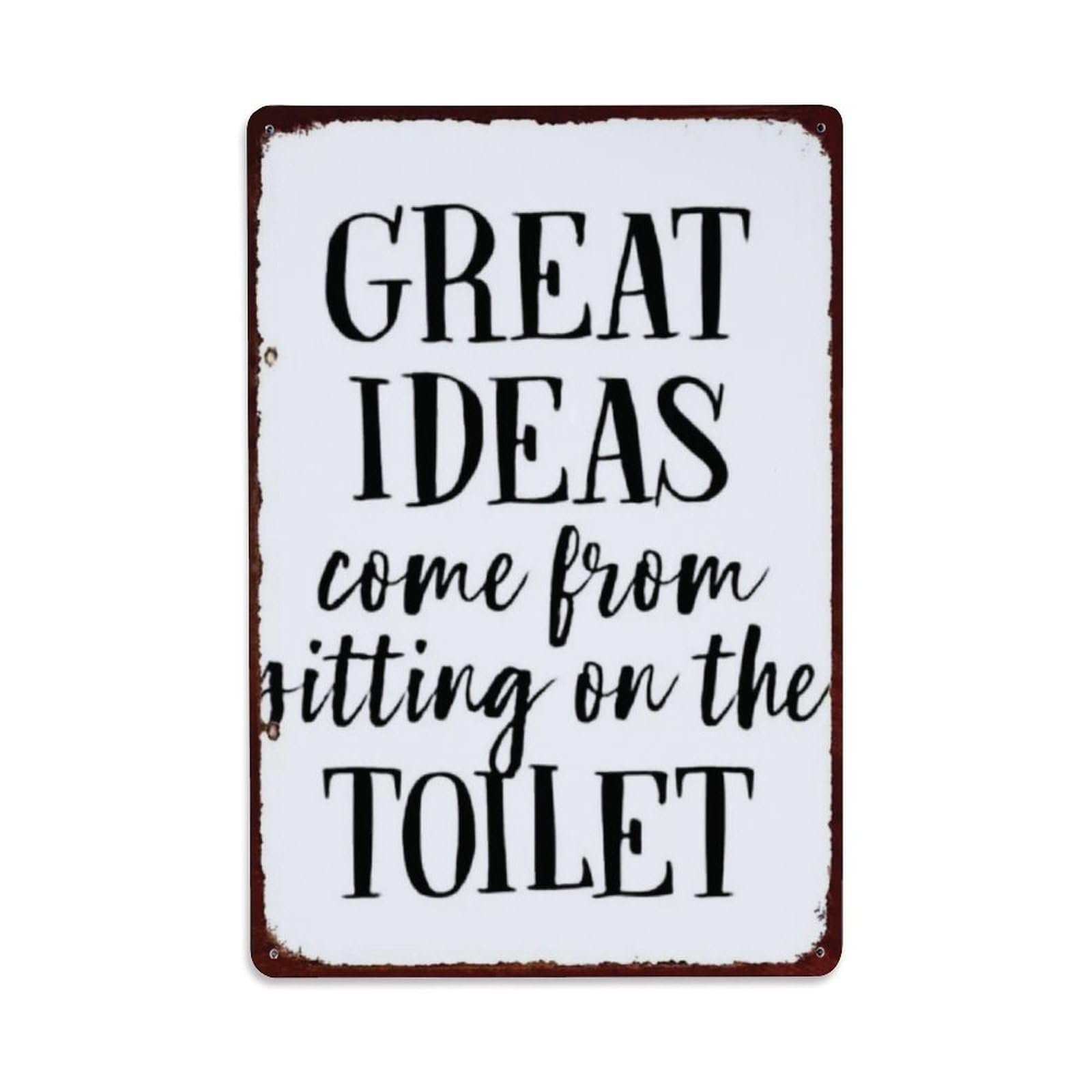 Ldfuieksufg Style Funny Toilet Quote Vintage Metal Sign Vintage Aluminium Metal Sign, Retro Wall Decor For Home, Bar, Garage & Farmhouse 30X20cm