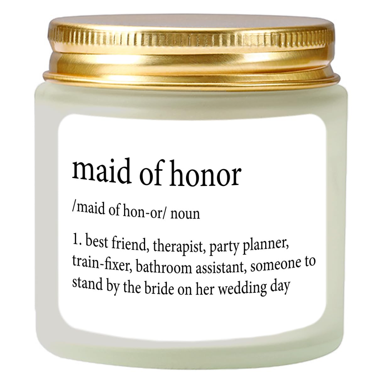Scented Candle Maid of Honor Proposal Gifts - Lavender Soy Wax Candle - Bridesmaid Proposal Gift - Will You be My Maid of Honor Gifts for Friends Girls Women 4oz