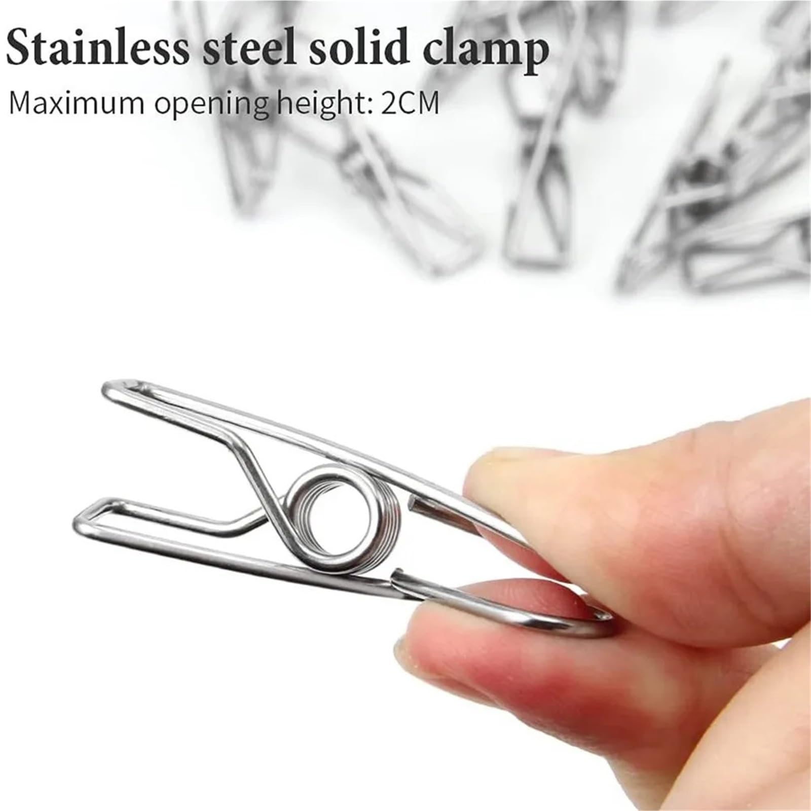 20/40Pcs Wäscheklammer Clips 5cm 6cm Edelstahl Waschen Bettdecke Hängen Metall Home Storage Werkzeug wäsche Kleidung Pins Für Kleidung(20pcs,6cm)