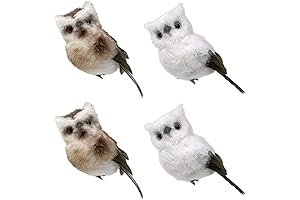 White Owl Tree Topper Set of 4