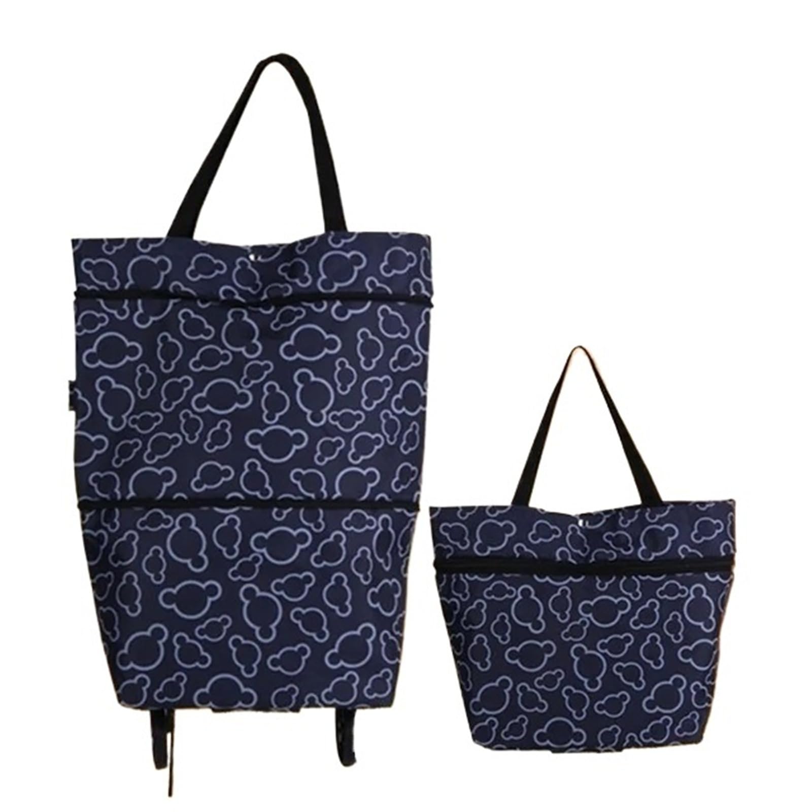 Foldable Shopping Bag with Wheels 1pc Portable Vegetables Grocery Bag For Supermarket Foldable Shopping Cart With Wheel(Color2)