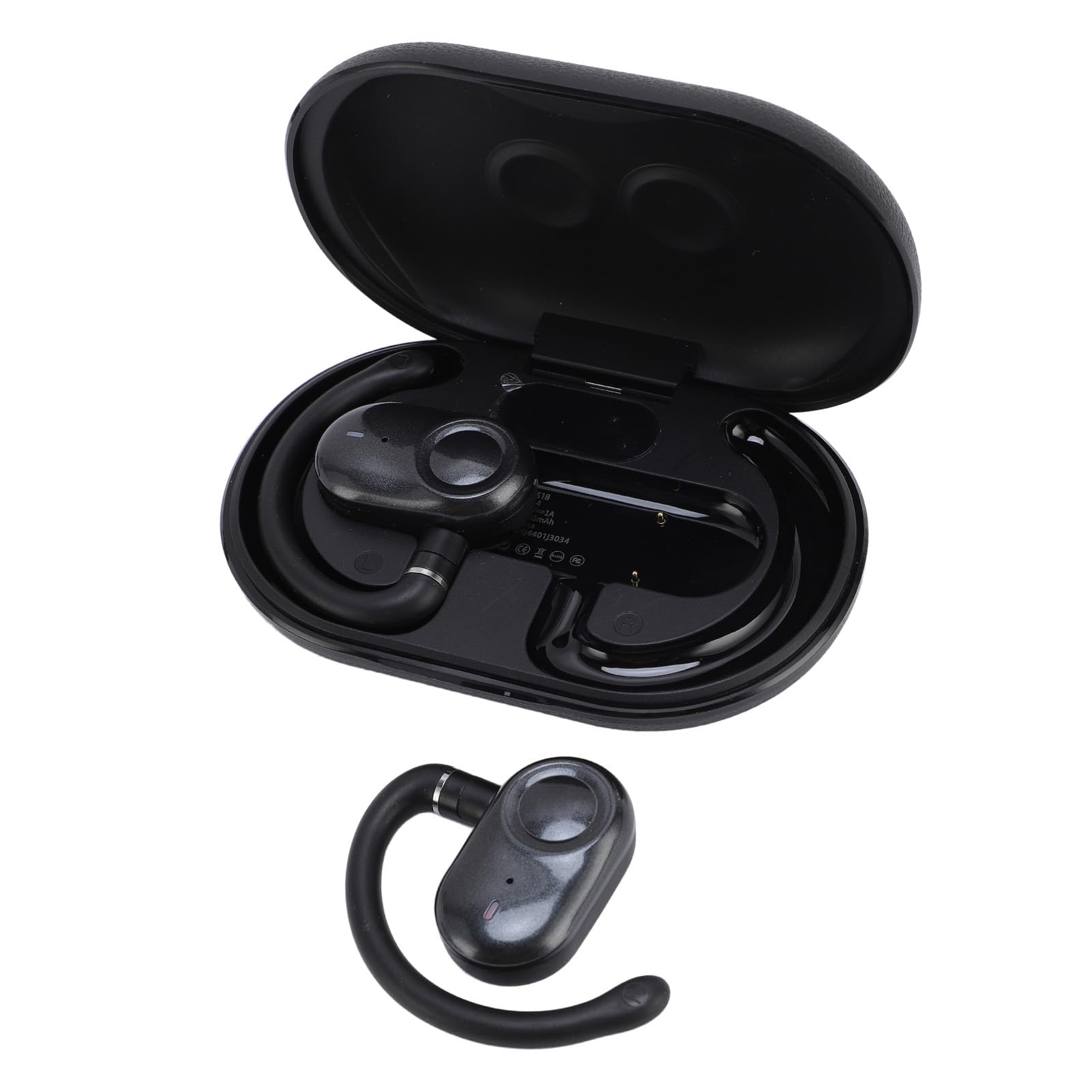 Jiawu Auricolari per Traduttori Avanzato Bluetooth 5.4 HD per Viaggiatori Auricolari per Traduzione in 144 Lingue con APP di Riduzione del Rumore Traduzione per Professionisti (BLACK)
