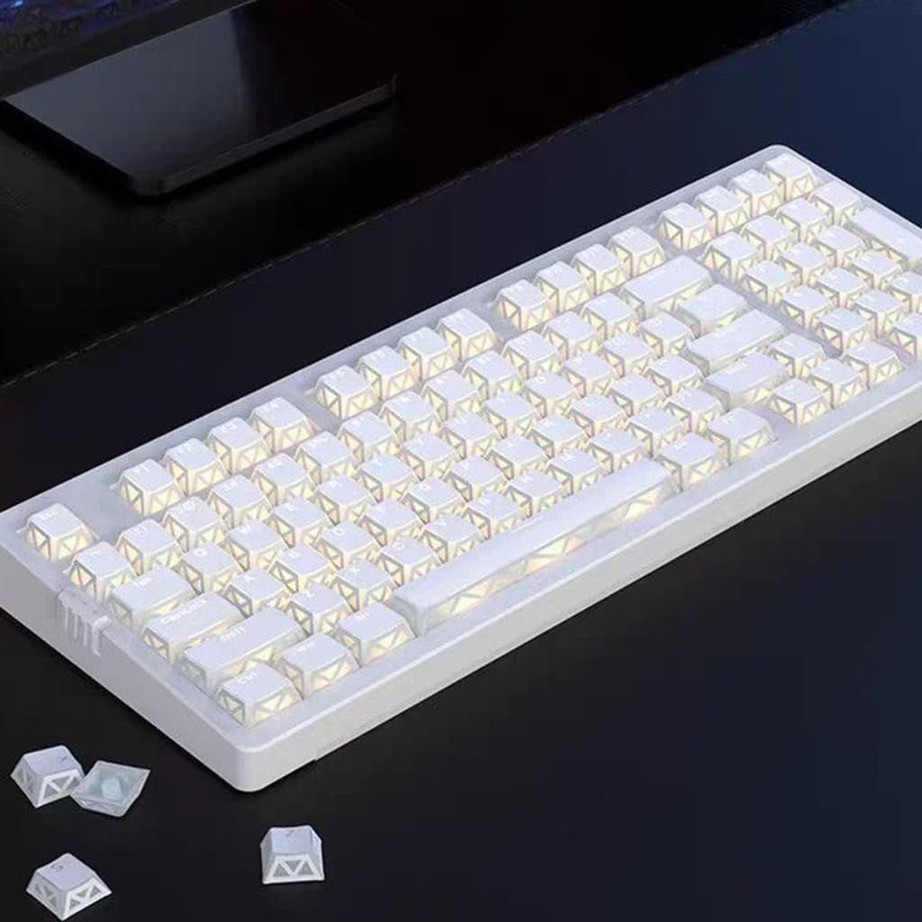 130Keys Translucency Shine Through Keycap Set for Mechanical Keyboard Mods