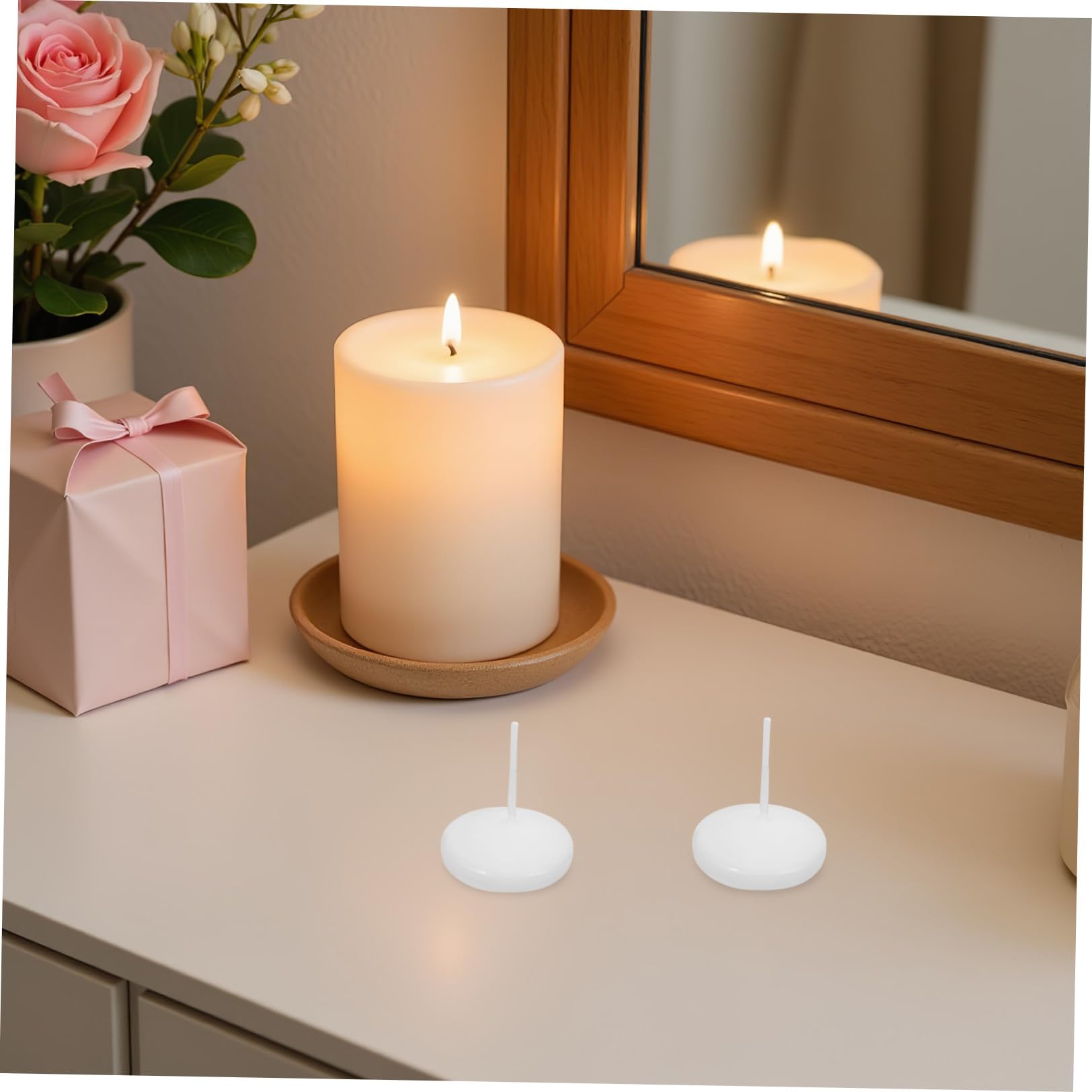 SUPVOX 30 Pezzi Candele Galleggianti Bianche per Ristoranti e Hotel e Design Stabile Perfette per Decorazioni Romantiche e Centrotavola Eleganti
