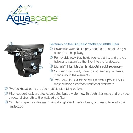 Filtro Aquascape Signature Series 2500 BioFalls para estanques miniatura 7